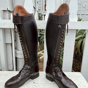 Like New Beautiful Brown Celeris LACE up Tall Dressage Boots.